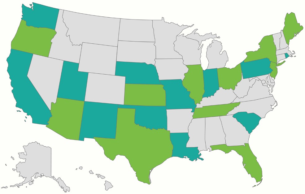 Map of US GFSF Locations